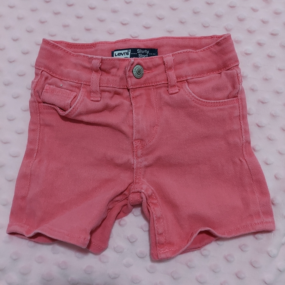 Pink jean shorts